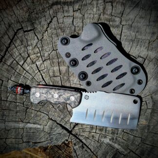 Peregrine EDC Cleaver, S35VN, Black-Camo Fat Carbon<br>- 4th of July Weekend Sale -